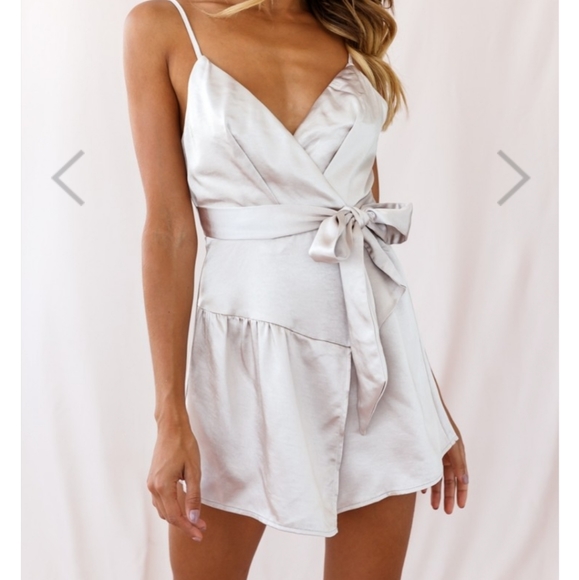 Brand new with tag Selfie Leslie Satin Romper - Picture 2 of 9
